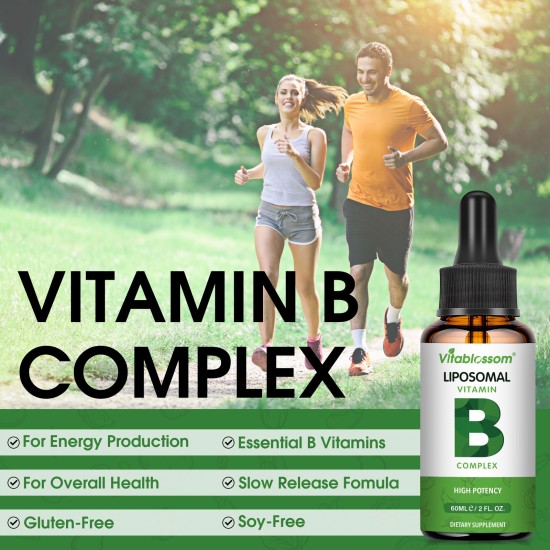 Vitablossom Liposomaler Vitamin-B-Komplex Flüssigtropfen 60ml