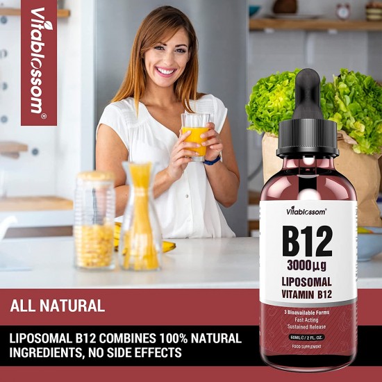 Vitablossom Gocce liquide sublinguali di vitamina B12 liposomiale 3000µg/60ml