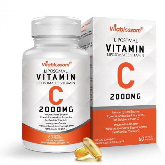Vitablossom Überlegene Absorption Liposomales Vitamin C Weichkapseln 2000mg