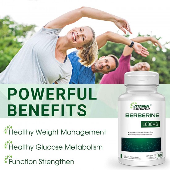 Vitamin Shower Premium Berberin 1000 mg Complex supplement with Silymarin 60 capsules Vitamin Shower Premium Berberin 1000 mg Complex supplement with Silymarin 60 capsules
