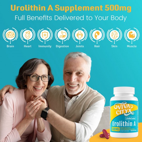 Vivacityx Urolithine A + NAD+ (700mg, 120 Softgels) | Complément Énergie Cellulaire & Anti-Âge Vivacityx Urolithine A + NAD+ (700mg, 120 Softgels) | Complément Énergie Cellulaire & Anti-Âge
